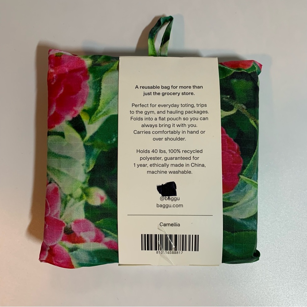 Baggu Standard Reusable Tote Bag Camellia Brand New - Picture 3 of 3